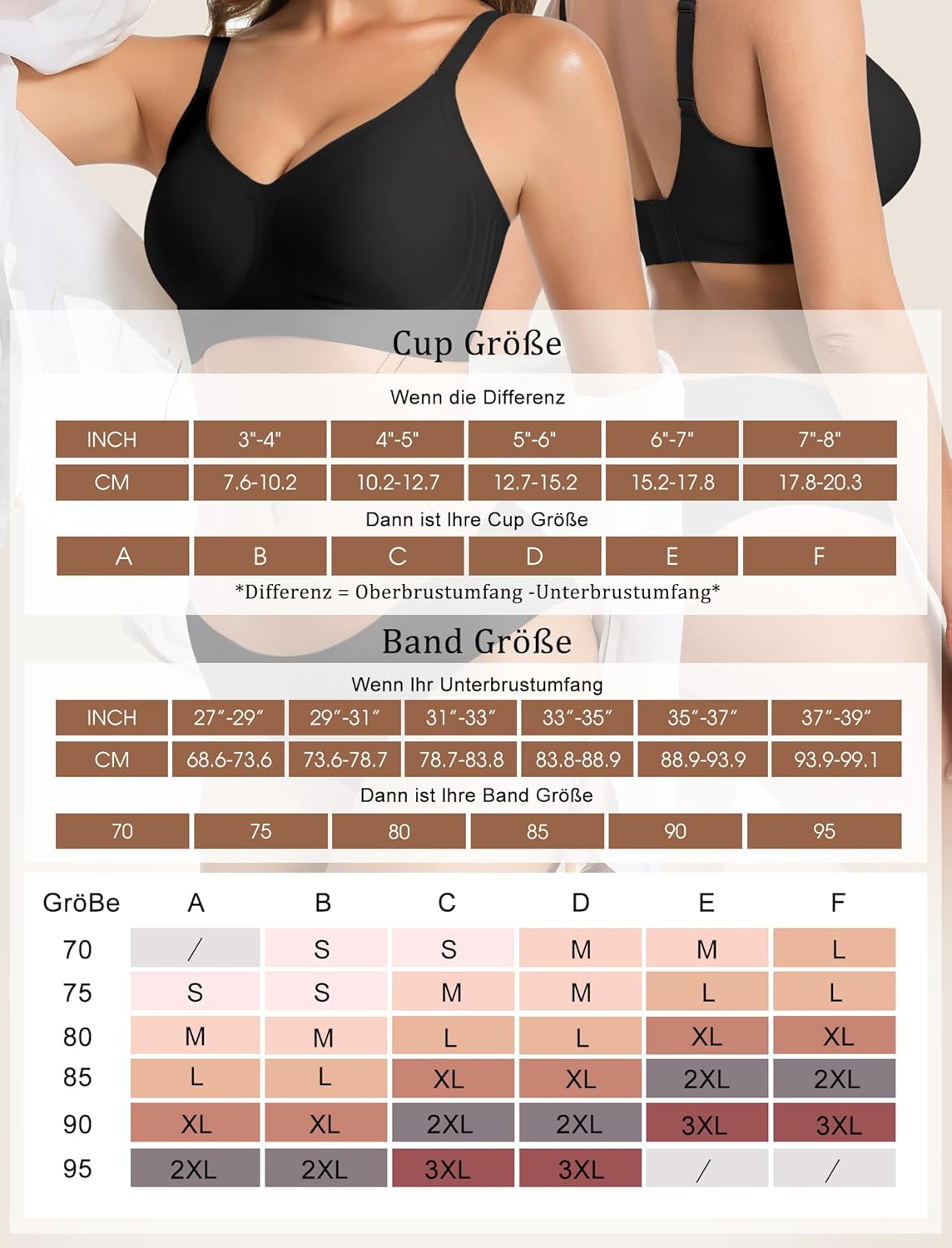 Thumbnail 5 de OOEU BH Damen Ohne Bügel Push-up – Nahtloser Jelly-Brachteil mit starkem Halt, Größe 95%+