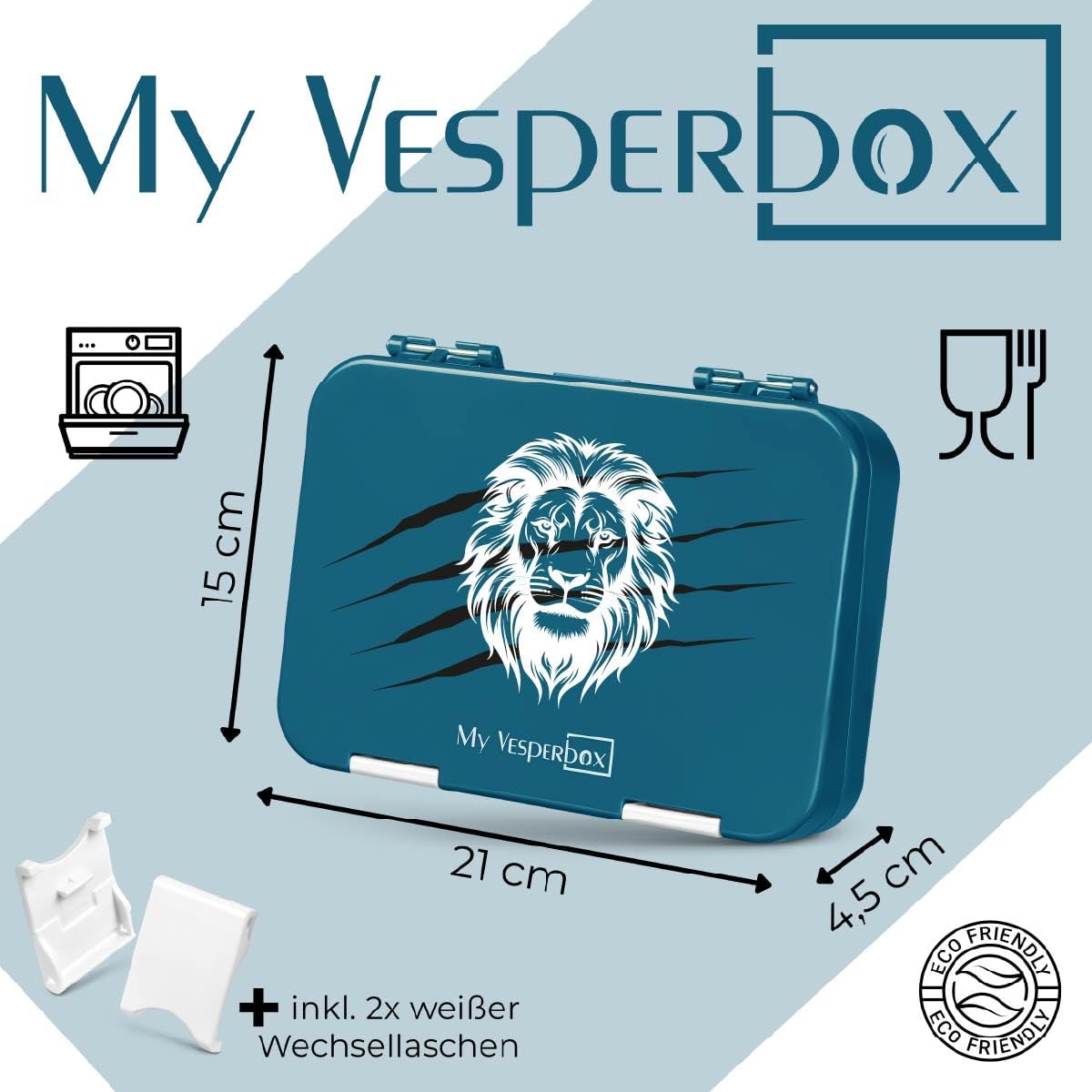 Thumbnail 1 de My Vesperbox® Brotdose für Kinder mit Fächern [LEN] – Bento Box mit Trennfächern
