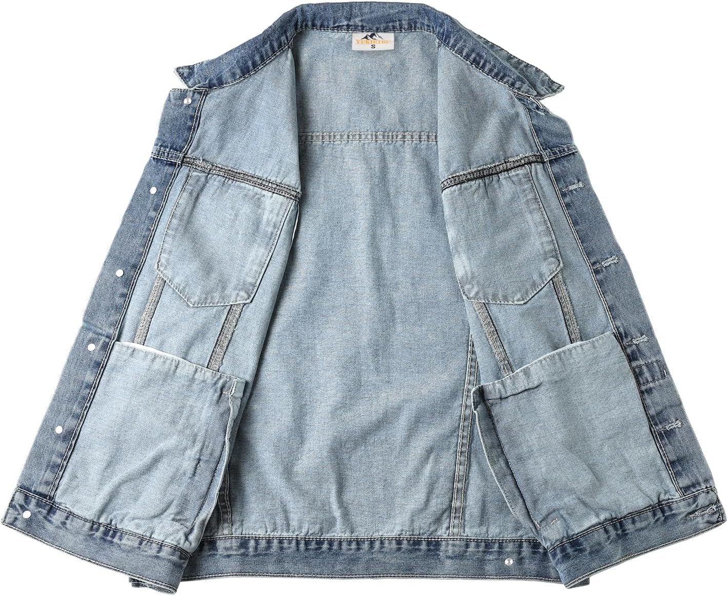 Detalle de Yukirtiq Mens Jeans Vest Cowboy Buttons Sleeveless Denim Gilet