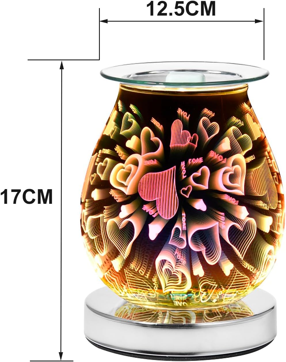 Thumbnail 6 de DICIMI Electric Wax Melt Burner (3D Heart & LOVE) with Touch Control and 3 Heat Settings
