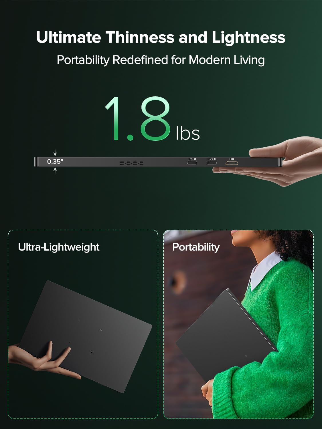 Thumbnail 6 de Newsoul 4K Portable Monitor — 16" Ultra Bright, 1200 nits, 4K IPS Matte with USB-C & HDMI