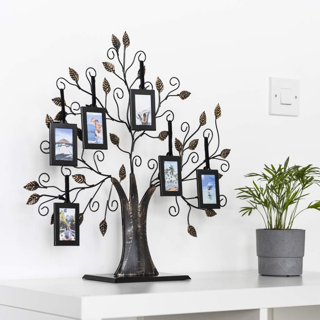 Thumbnail 6 de Thetford Design Family Tree Photo Frame with 6 Hanging Picture Frames