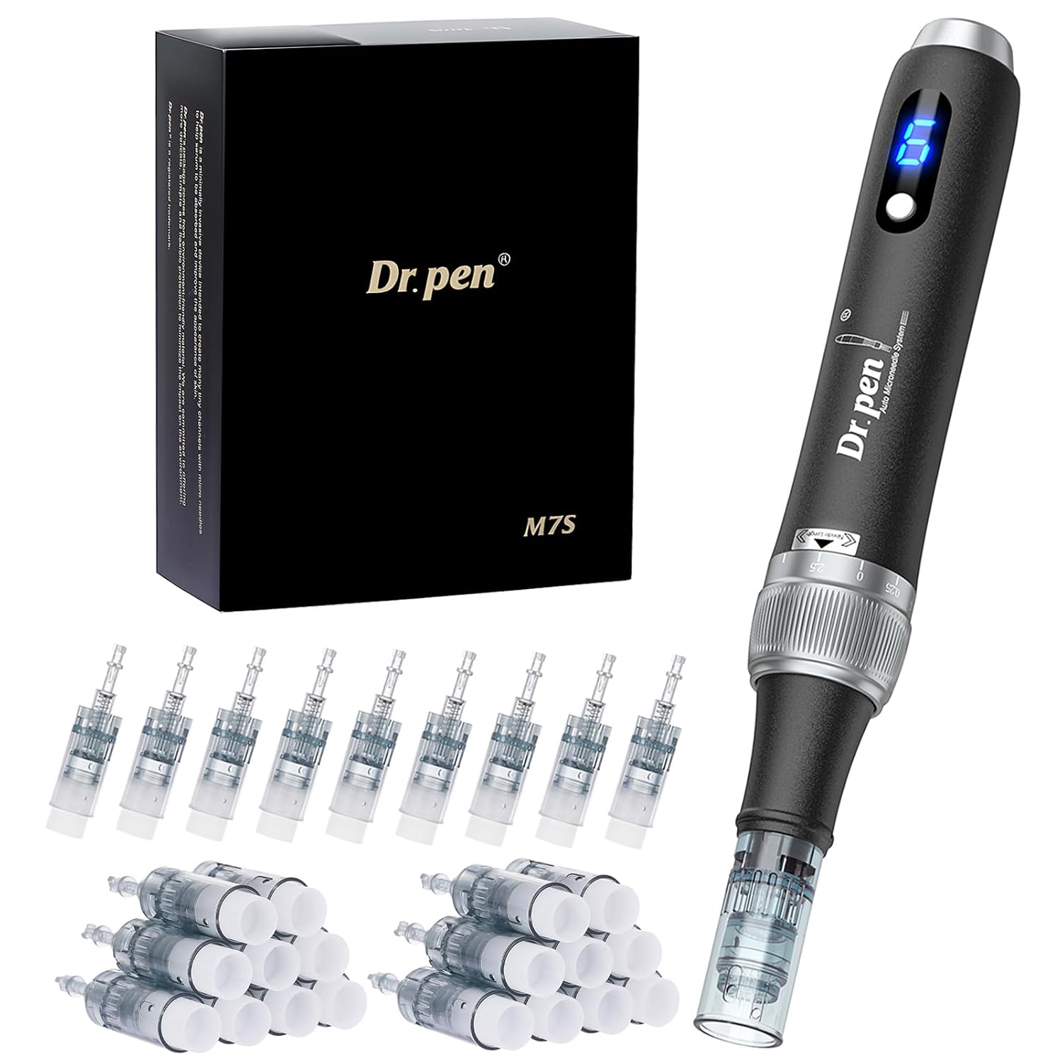 Detalle de Dr. pen Ultima M7S Microneedling Pen 2025 27 Ersatzkartuschen