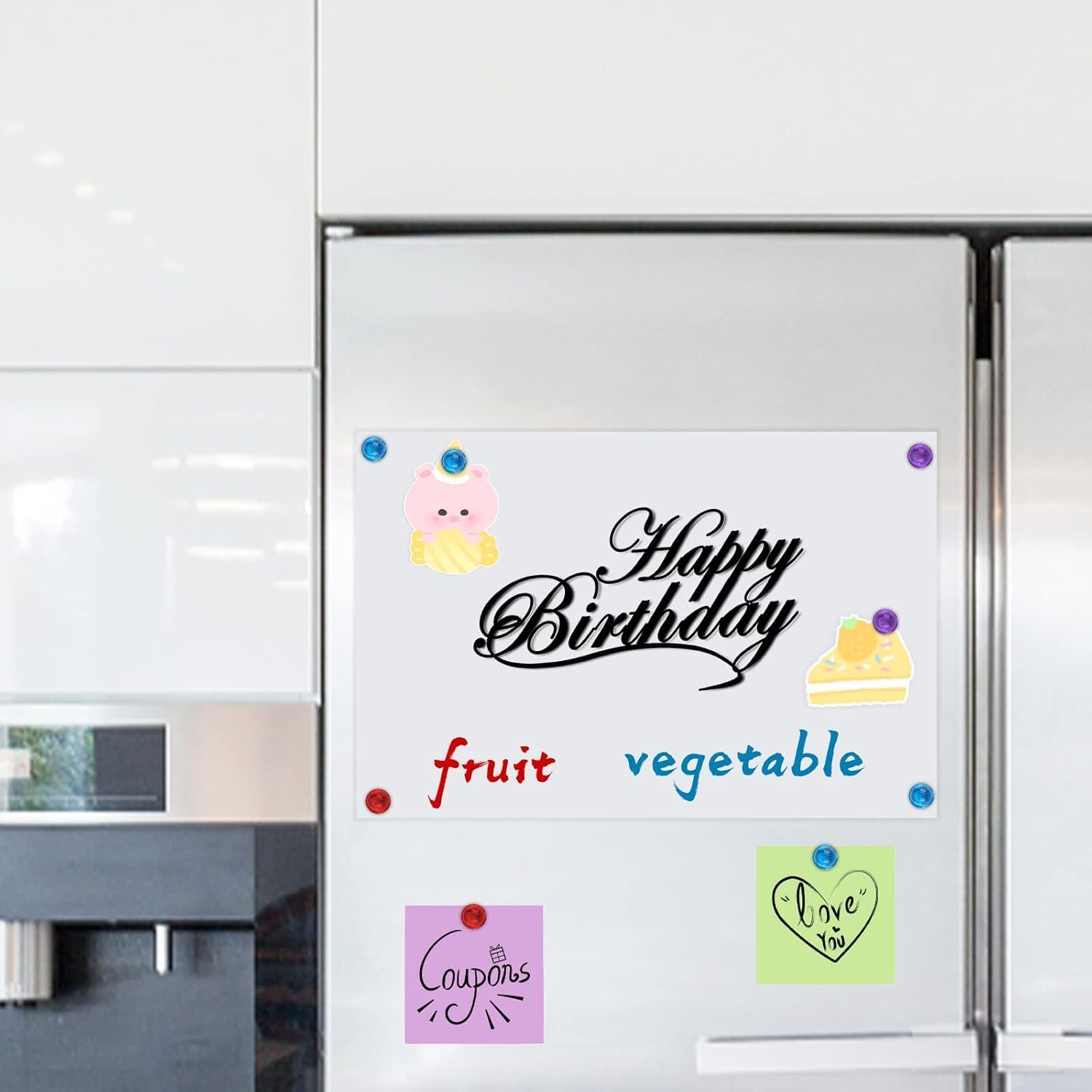 Thumbnail 6 de Babenoun 18" x 24" Magnetic Dry-Erase Whiteboard for Fridges, Cut-to-Size