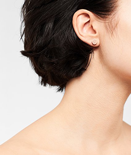 Detalle 2 de Liebeskind Berlin Damen-Ohrstecker Edelstahl glänzend – rosévergoldet, 7 mm
