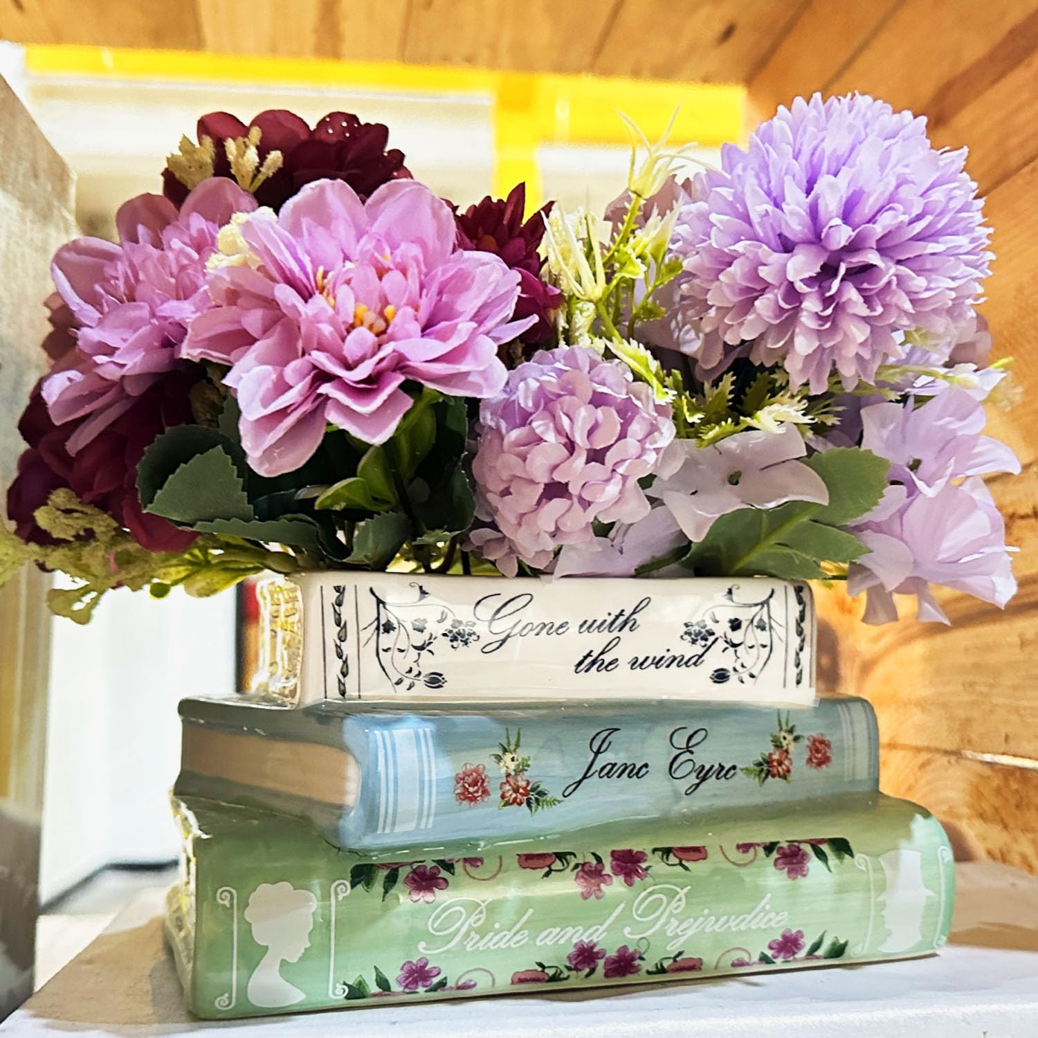 Jxcnkiy book planter ceramic pot