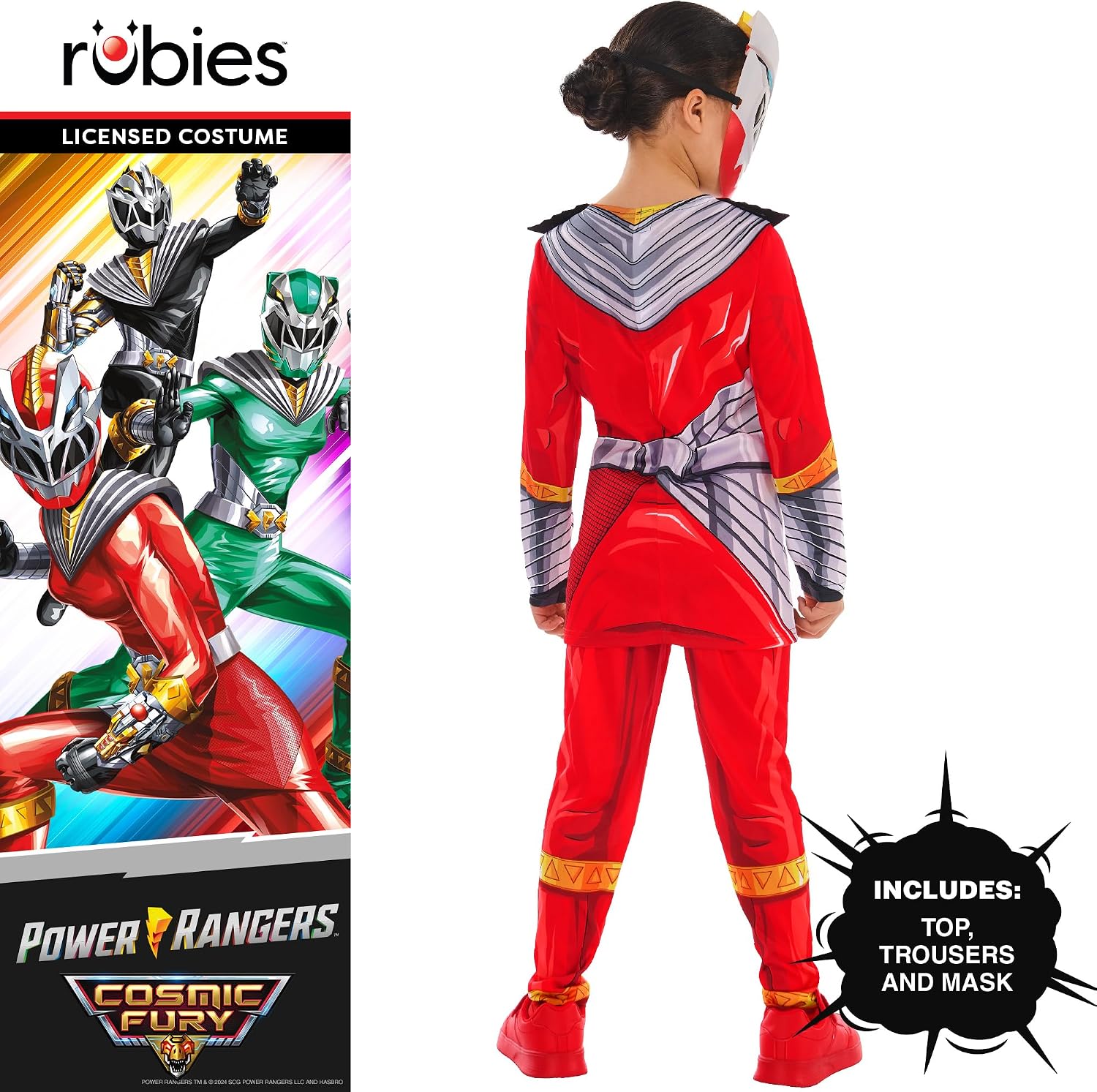 Thumbnail 3 de Rubie's Power Rangers Cosmic Fury Red Ranger Costume