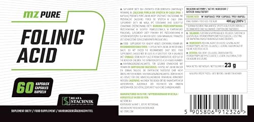 Thumbnail 1 de Acido Folinico 400 mcg – MZ Meet the zone, 60 capsule vegane (sale di calcio) per supporto metabolico