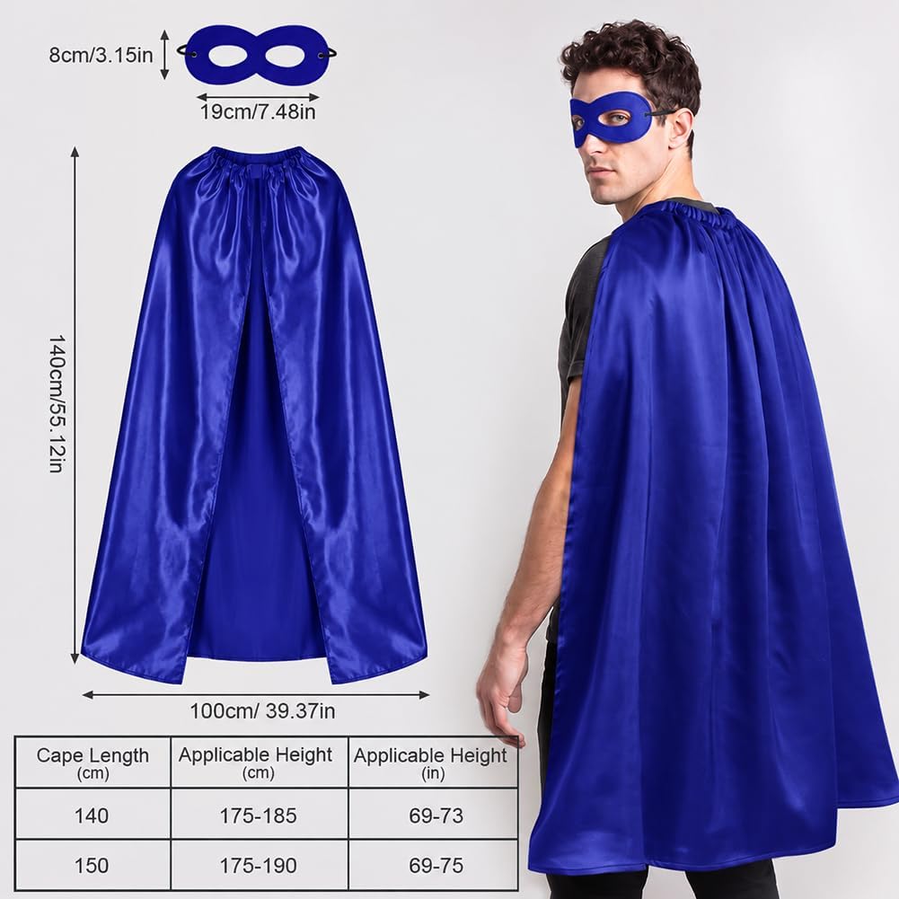 Detalle de AUYAO superhjältecape med mask, dubbelsidig cape i polyester