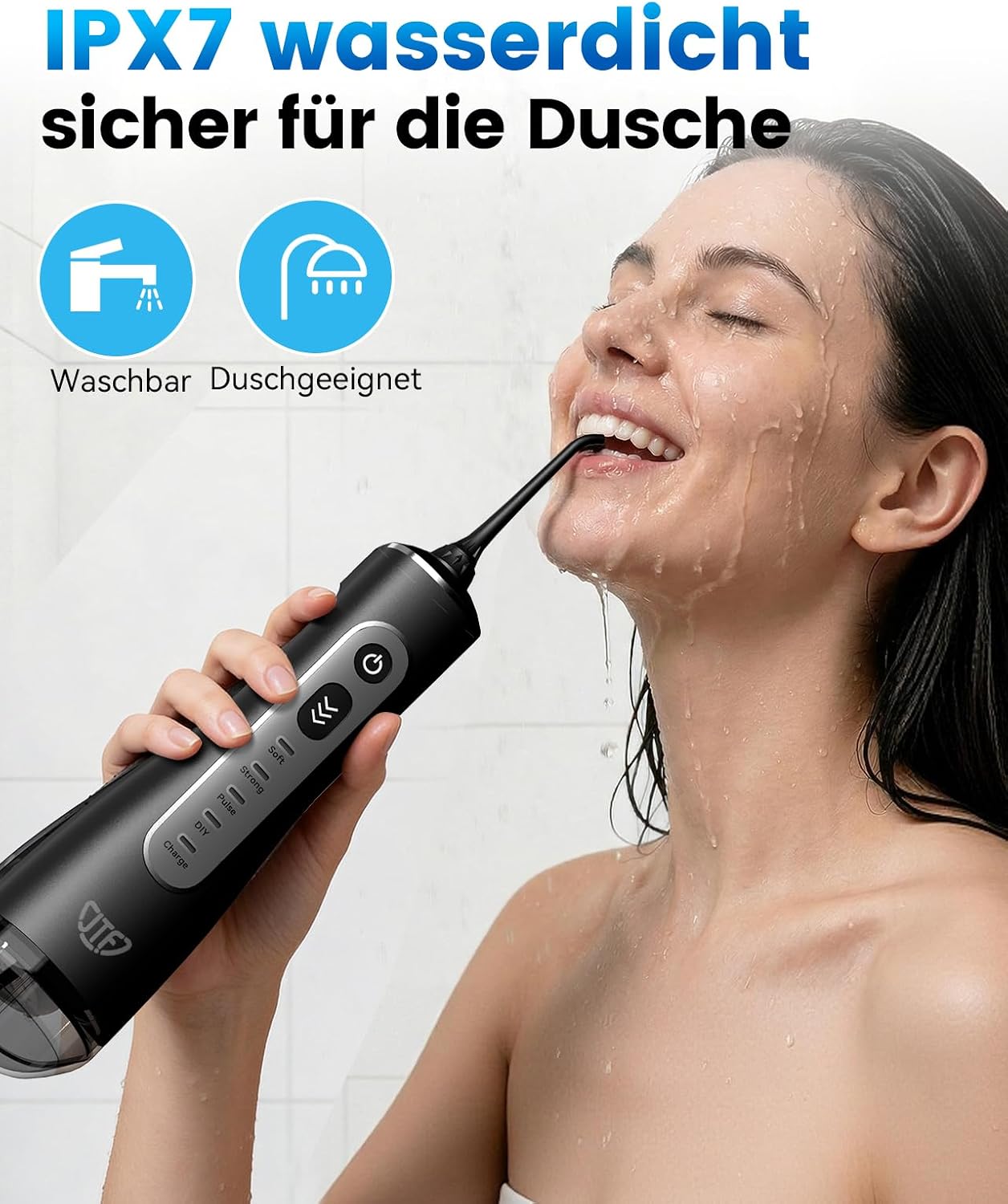 Detalle de JTF Jet Dentaire Hydropulseur Oral 300 ML Sans Fil – Nettoyage en profondeur pour Gencives sensibles et Orthodontie