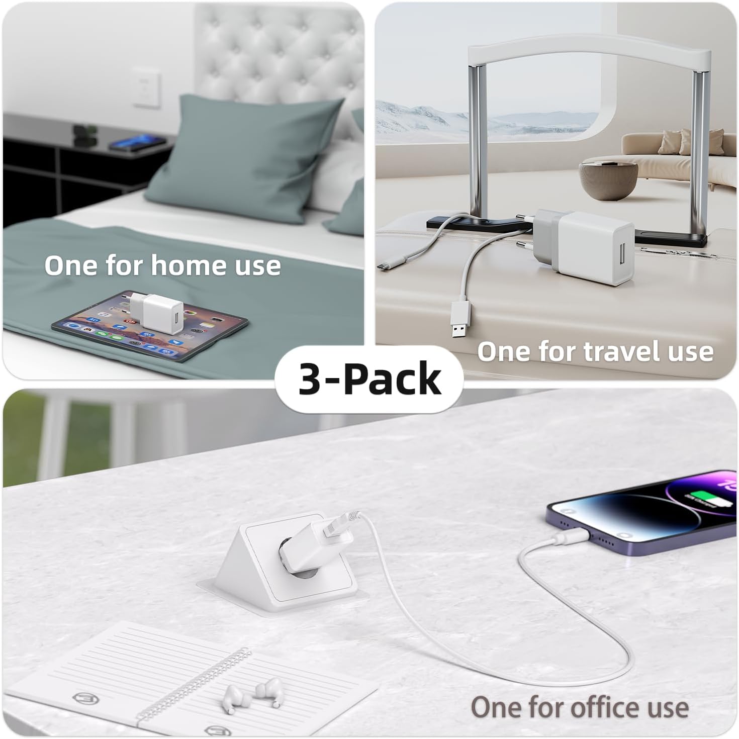 Thumbnail 5 de 12W USB Ladegerät 3er-Pack