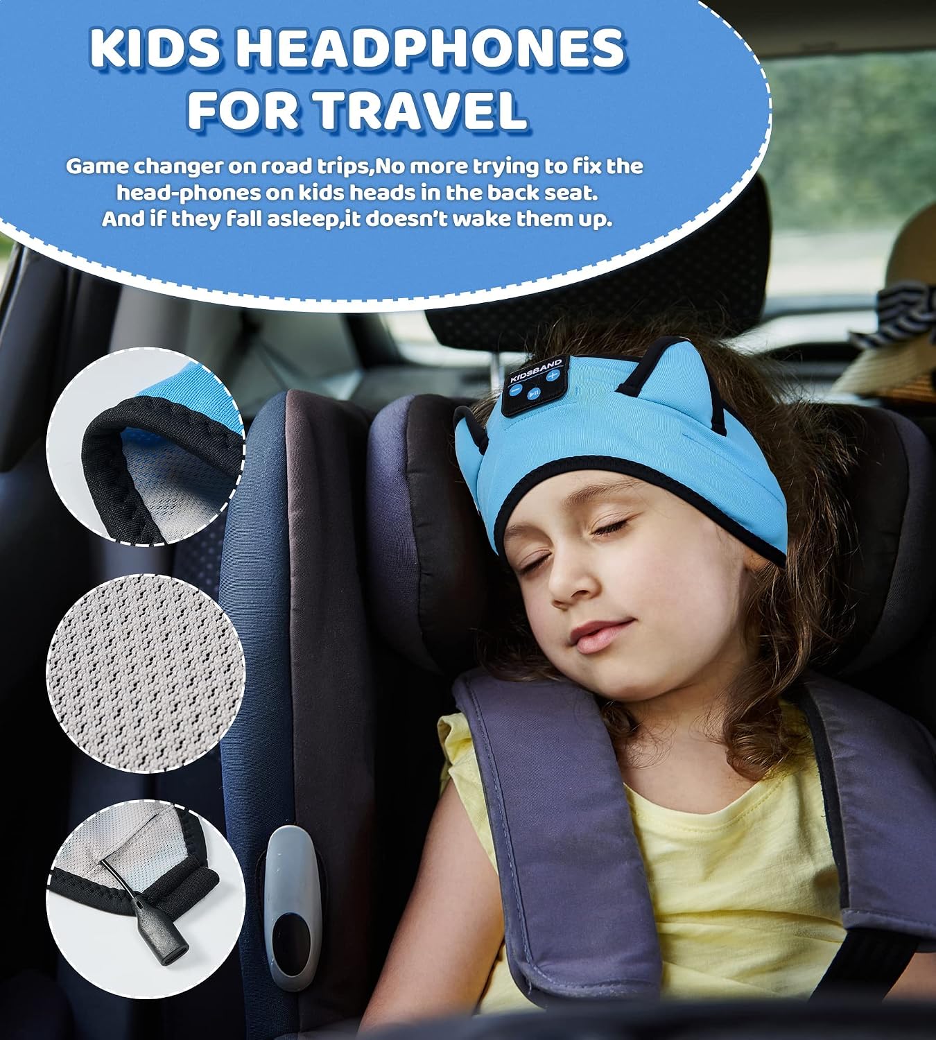 Detalle 1 de KIDSBAND Kids Headband Headphones Bluetooth 5.2