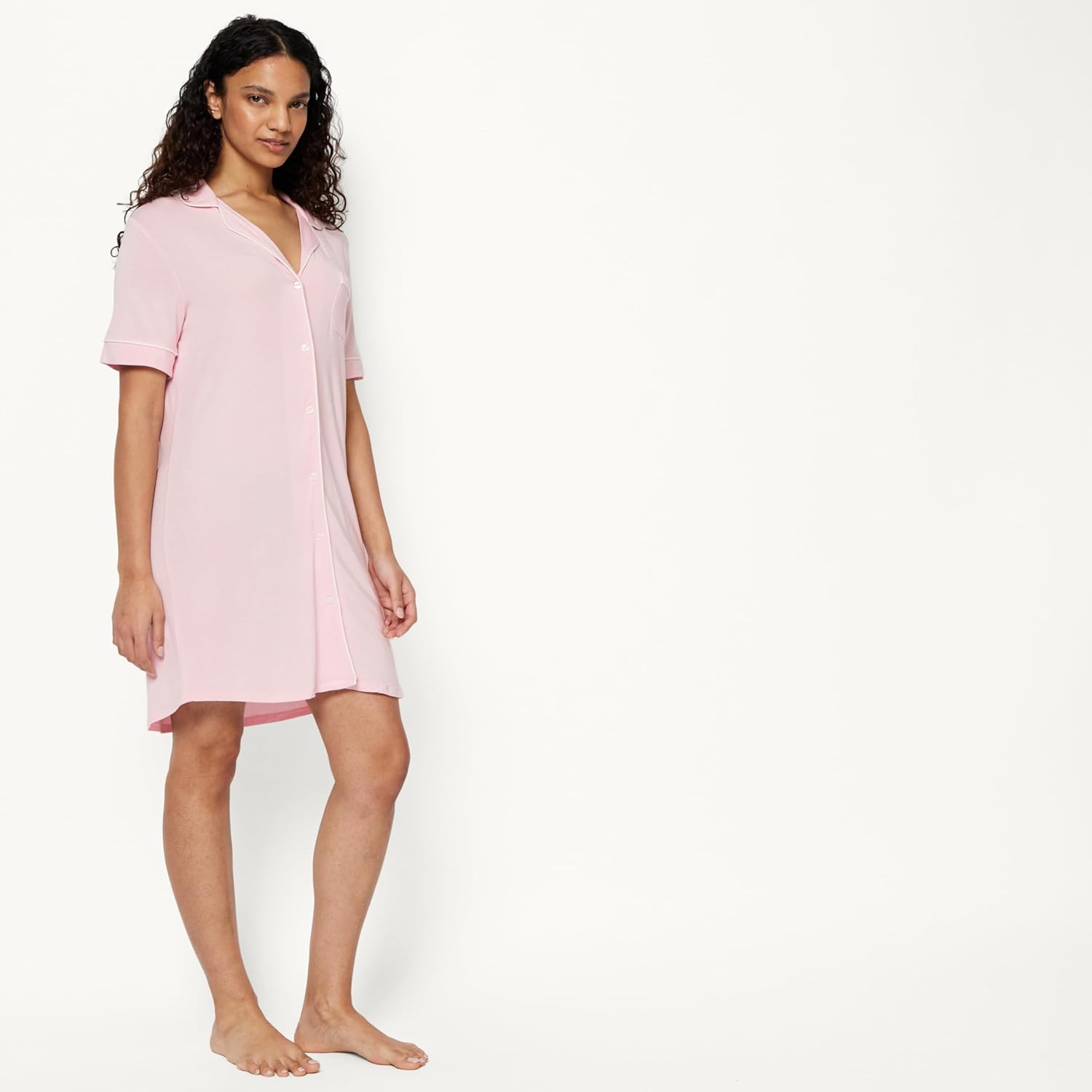 Thumbnail 1 de Amazon Essentials Women's Modal-Blend Nightgown, Short Sleeve Button-Down