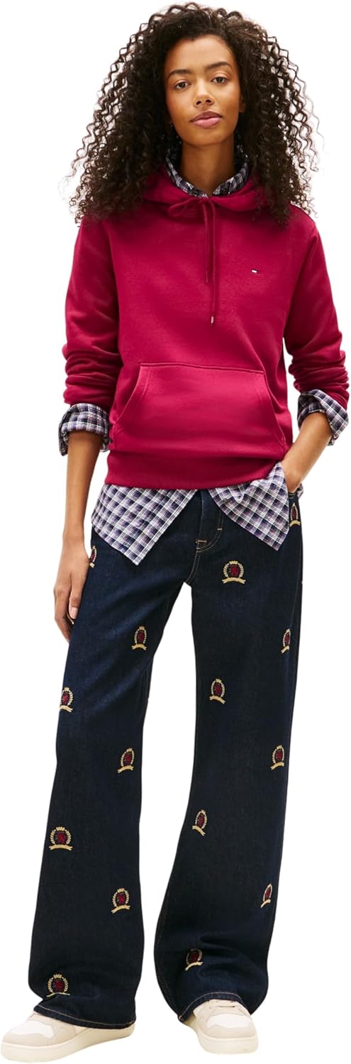 Thumbnail 3 de Tommy Jeans Damen Hoodie Flag Regular Fit – Gebürstetes Baumwollfleece
