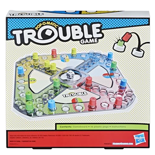 Detalle de Hasbro Gaming Trouble Board Game for Kids Ages 5 and Up (2-4 Players)