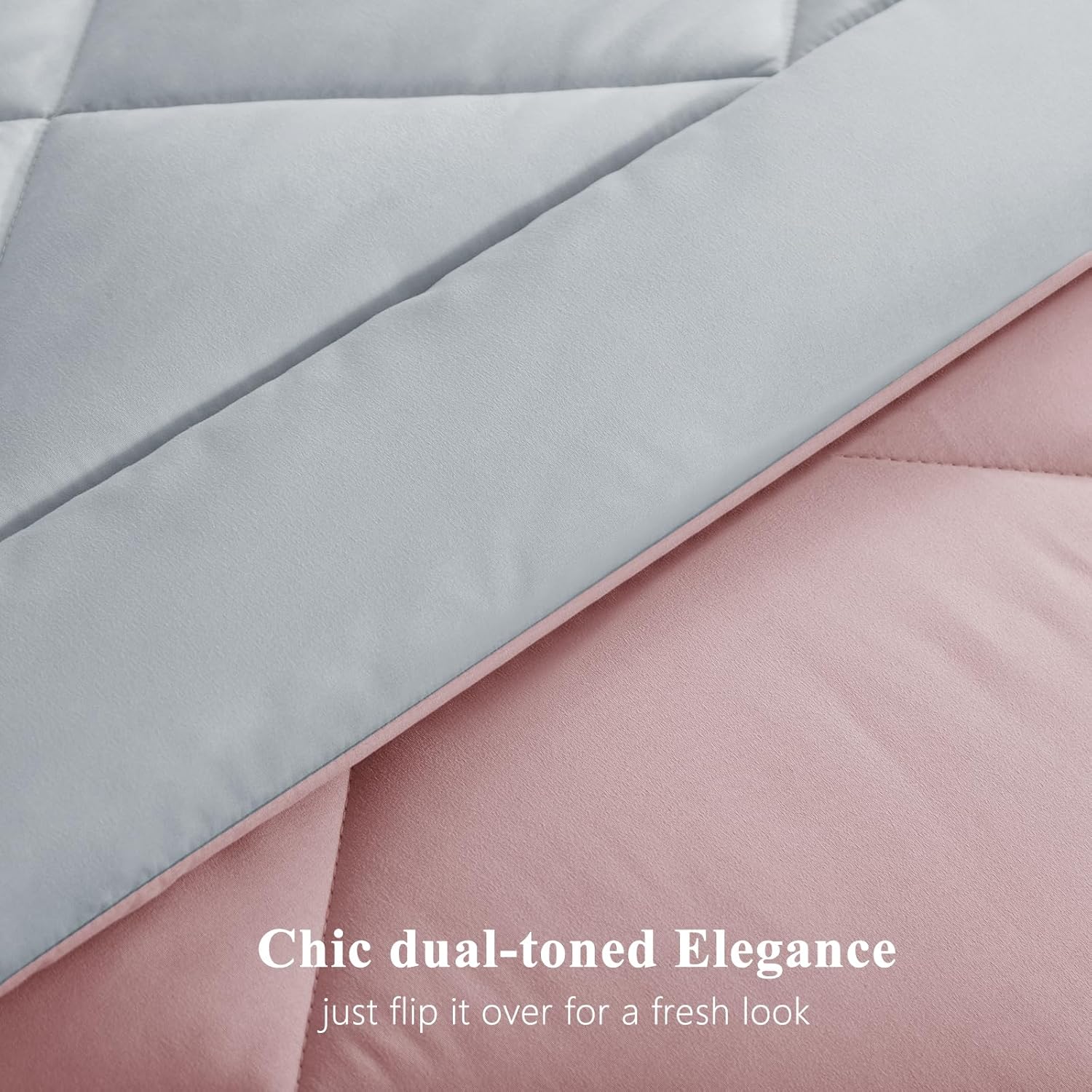 Thumbnail 5 de Aisbo Coverless Duvet King Size 10.5 Tog – Pink/Grey, 230 x 220 cm