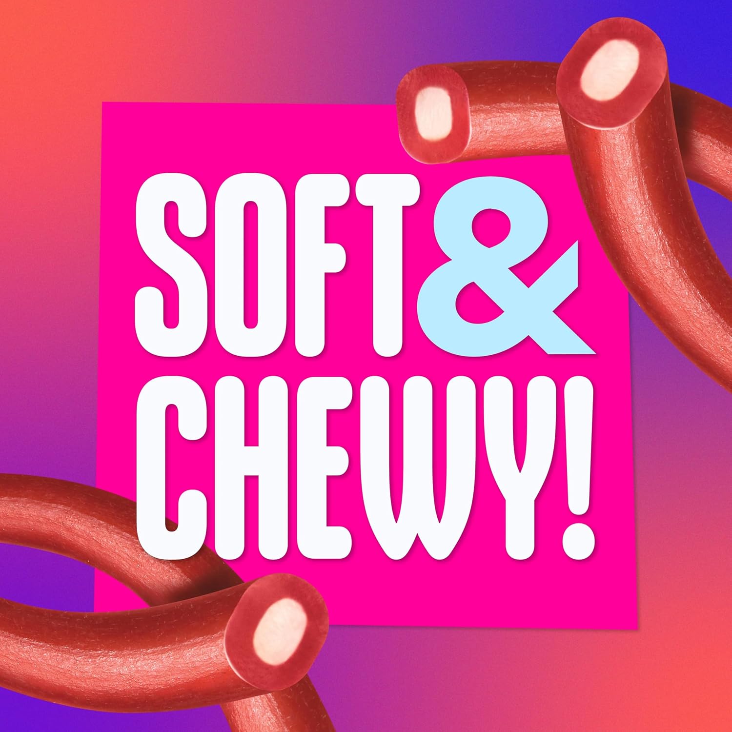 Detalle de SweeTARTS 12082876 Cherry Punch Ropes Candy, Soft & Chewy, 1.8 oz, 24 Pack