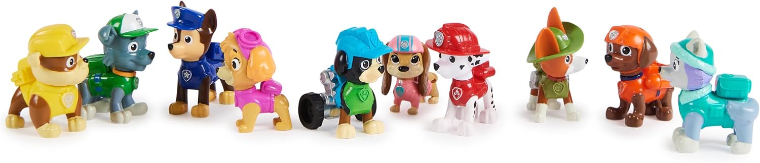 Thumbnail 5 de PAW PATROL Action Pups Geschenkset – 10 Sammelfiguren mit Uniform & Werkzeugen