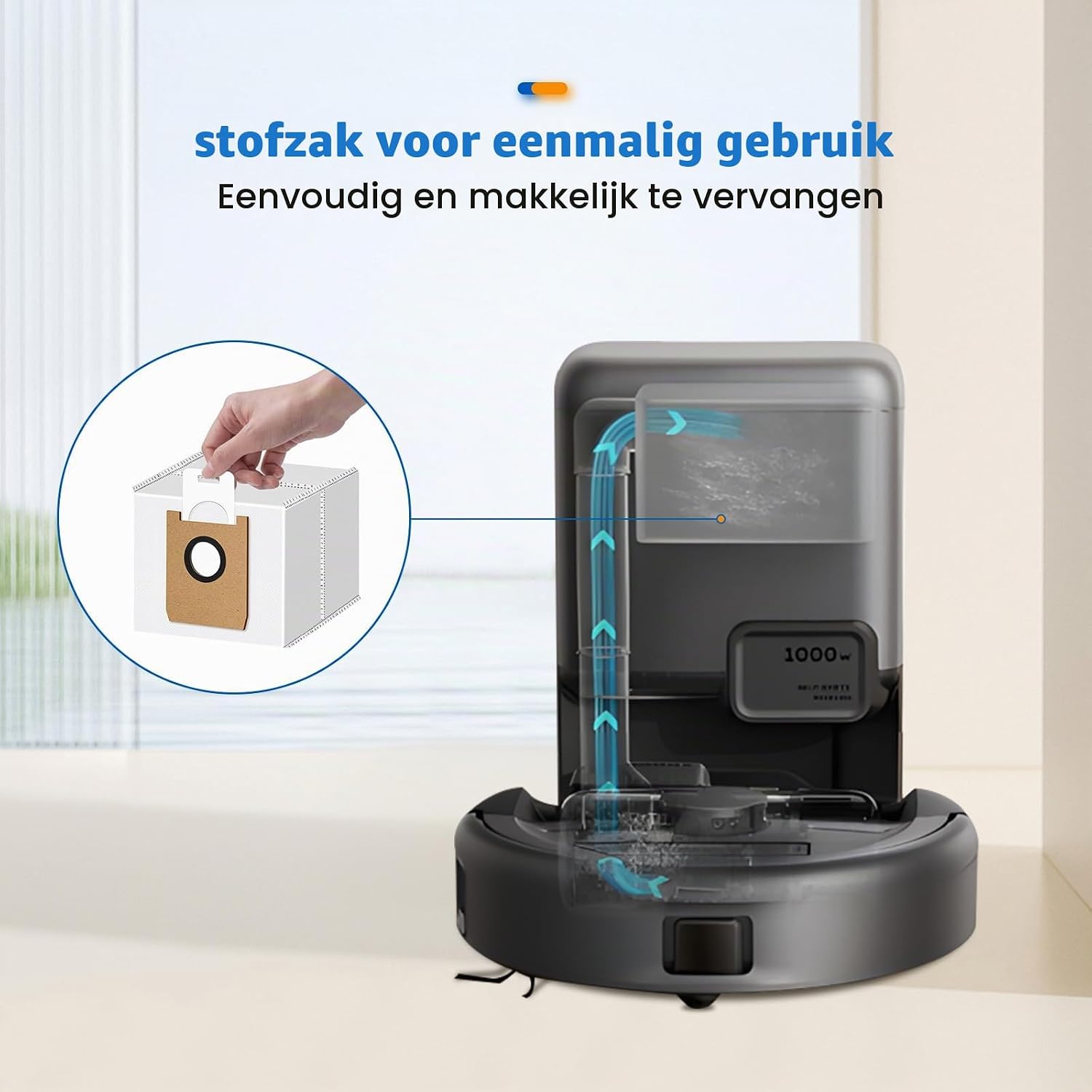 Detalle 2 de Fenkabs E20 stofzuigerzakken voor Eufy 3-in-1 robotstofzuiger, 3 liter