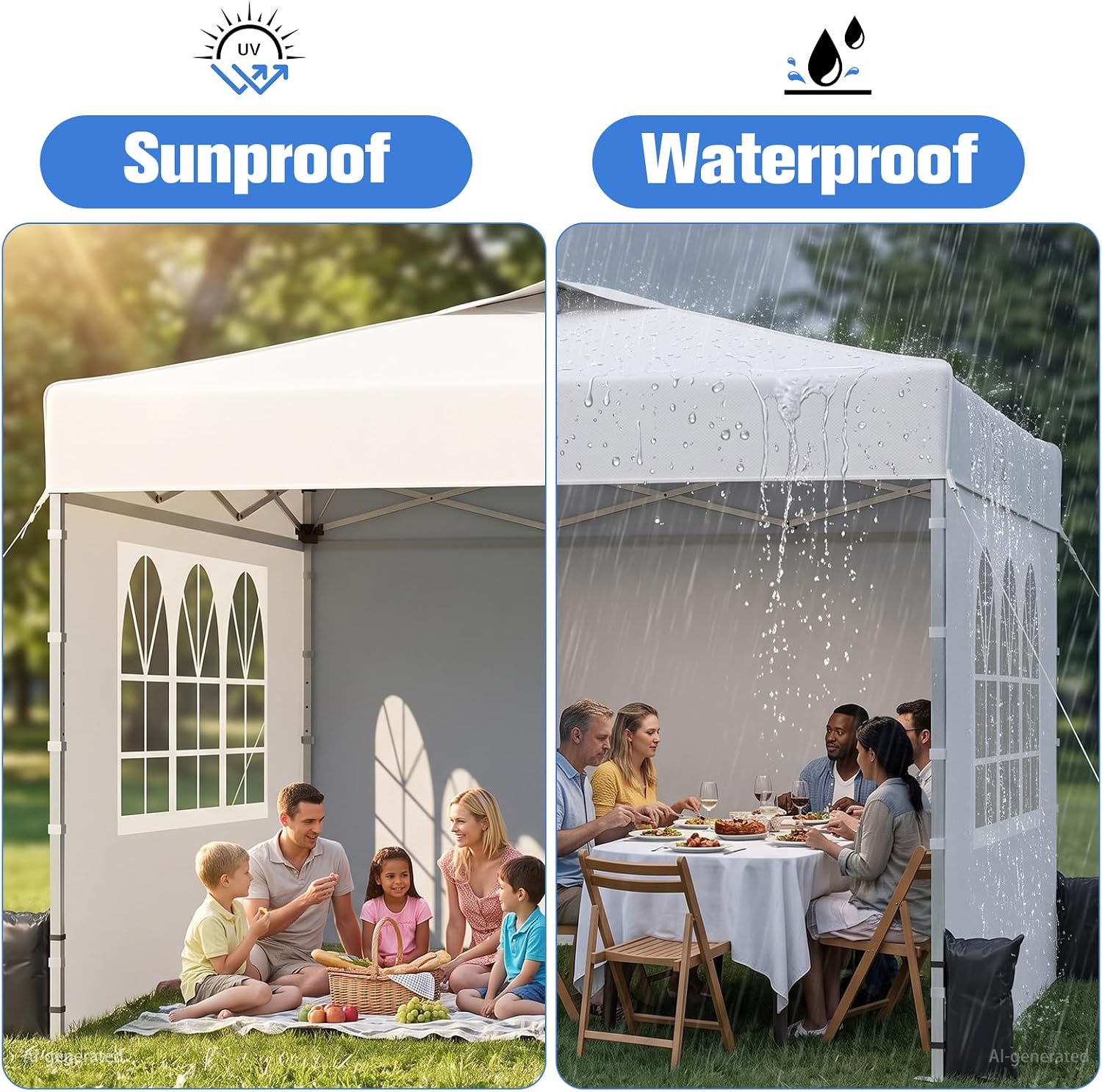 Thumbnail 4 de Arforbys 003 10x10 Pop-Up Canopy Tent, UPF 50+ Shade, Vented Roof