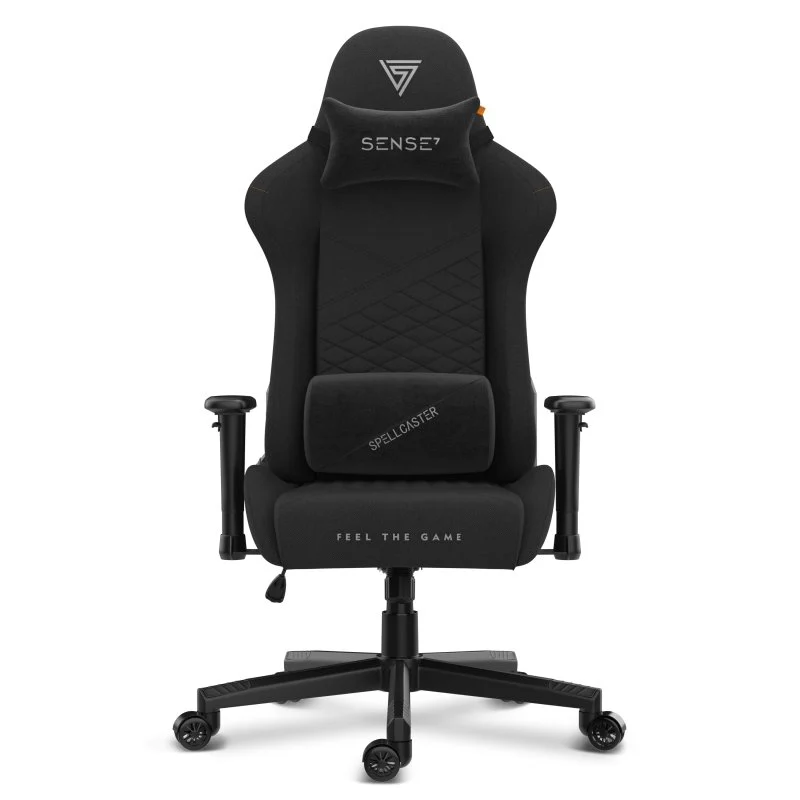 Detalle de Sense7 Spellcaster Senshi Edition: Silla Gaming de Tela Ergonómica con Soporte Lumbar, Negro