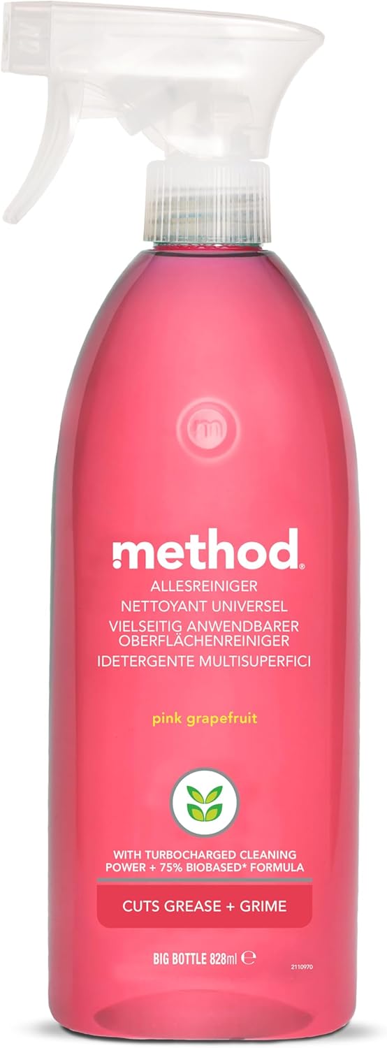 method Allzweckreiniger Grapefruitduft 828 ml – vielseitiger Sprühreiniger für Küche, Bad und mehr