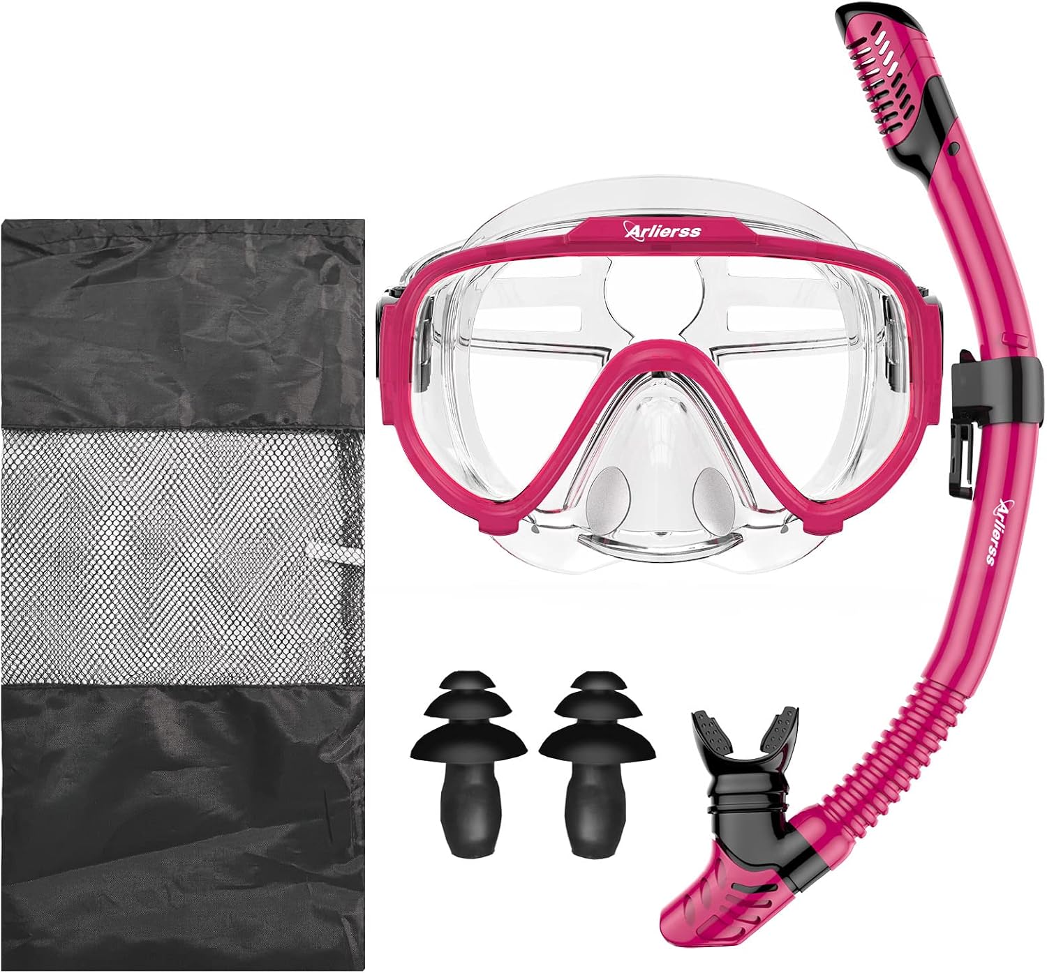 Thumbnail 6 de Arlierss Schnorchelset Erwachsene – Trocken-Schnorchel, 180° Panorama-Maske, Silikon-Schnorchelset für Damen und Herren