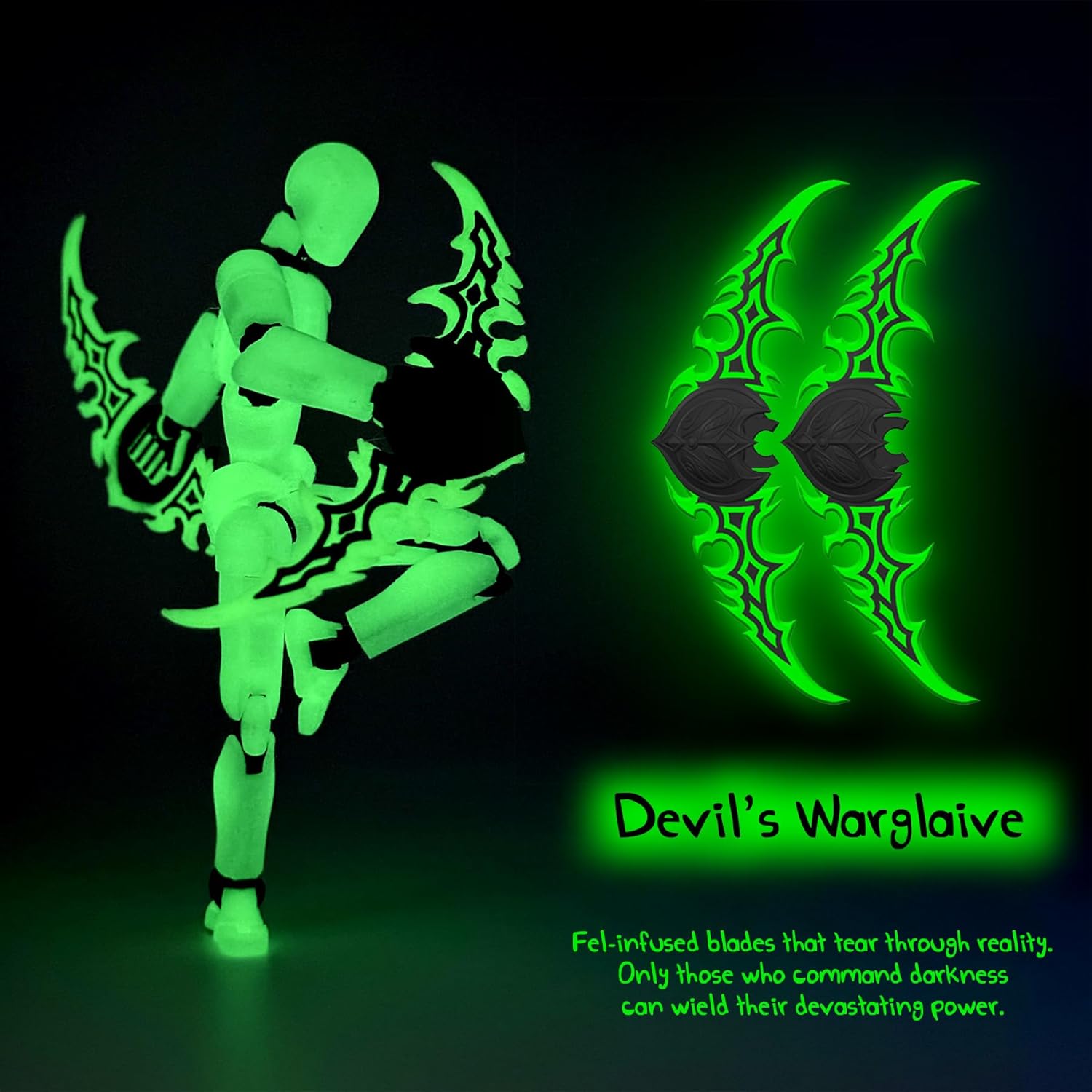 Thumbnail 3 de Glowing Titan 13 Action Figure Set (6-Pack) – Assembled with Glow Effects and Accessories