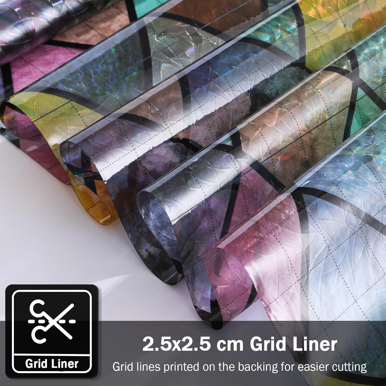 Thumbnail 6 de FEOMOS Stained Glass Window Film: Rainbow Privacy Window Tint 44cm x 200cm