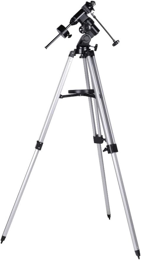 Detalle 2 de Bresser EQ3 Montierung mit 5 kg Tragfähigkeit – stabile äquatoriale Montierung mit höhenverstellbarem Aluminium-Dreibeinstativ