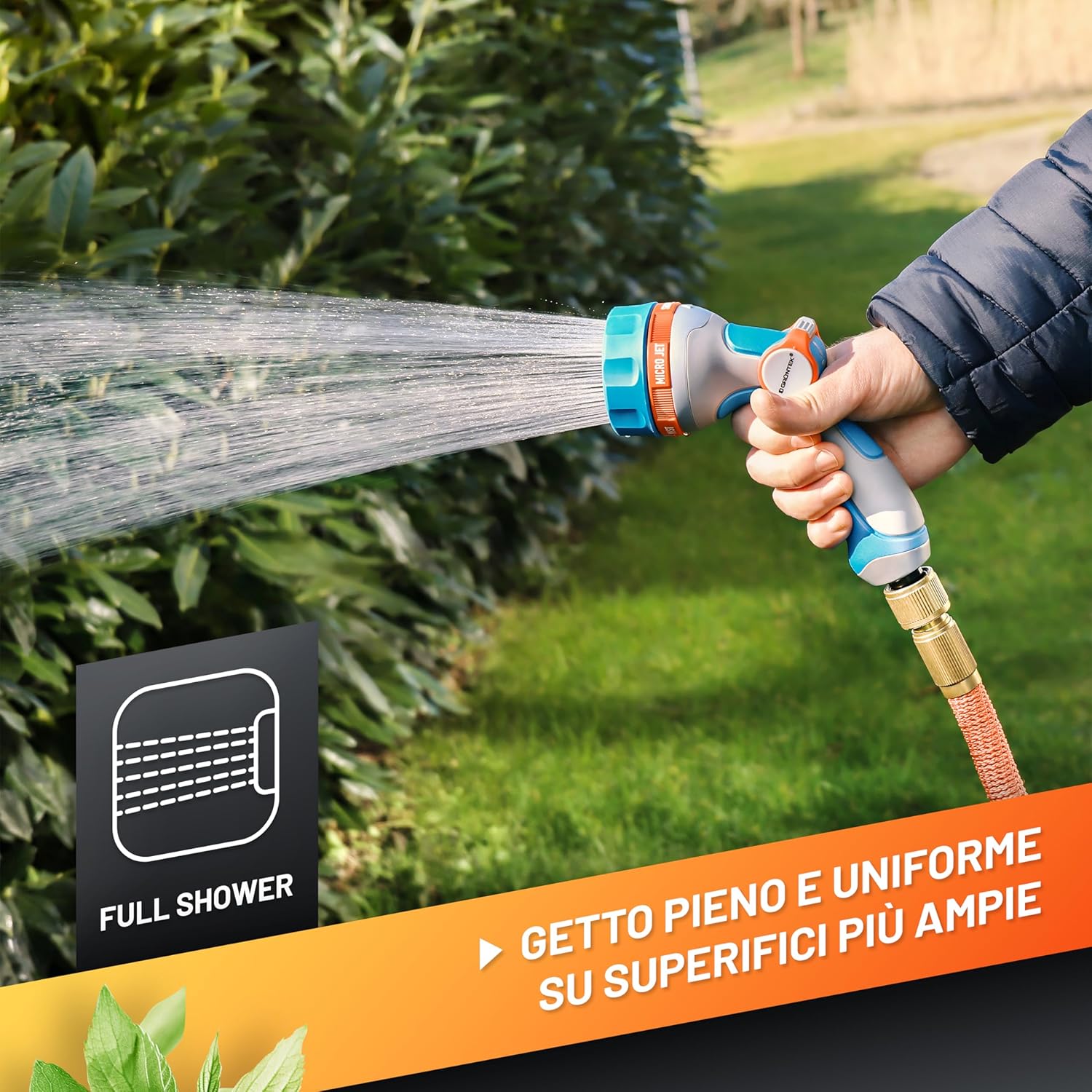 Thumbnail 4 de GRÜNTEK Pistola Irrigazione Acqua Giardino con 5 Spruzzi – Leggera, Ergonomica e Universale