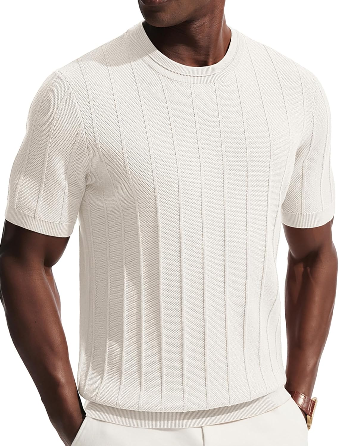 Detalle de PJ PAUL JONES T Shirt Rundhals Strick