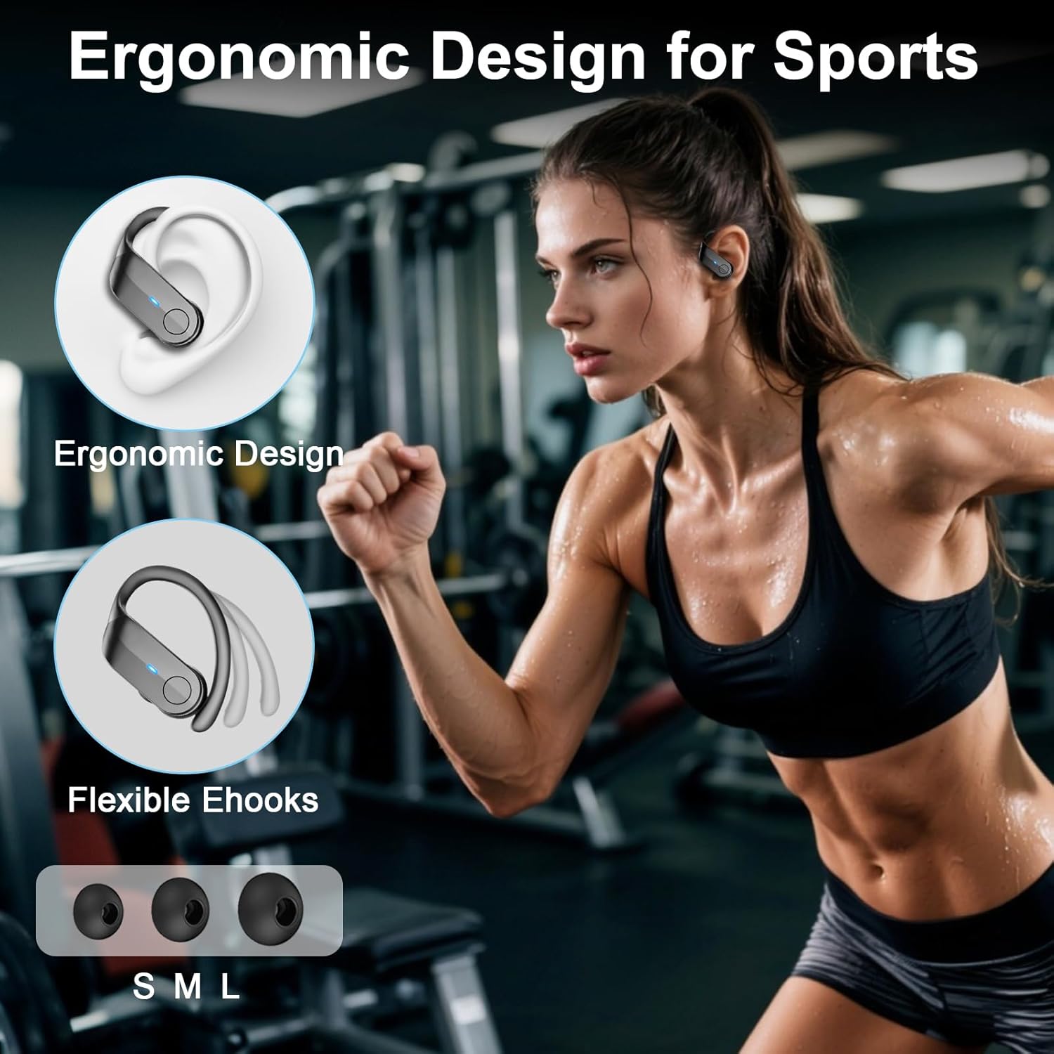 Thumbnail 4 de Ordtop Bluetooth 5.4 Kopfhörer Sport 70H