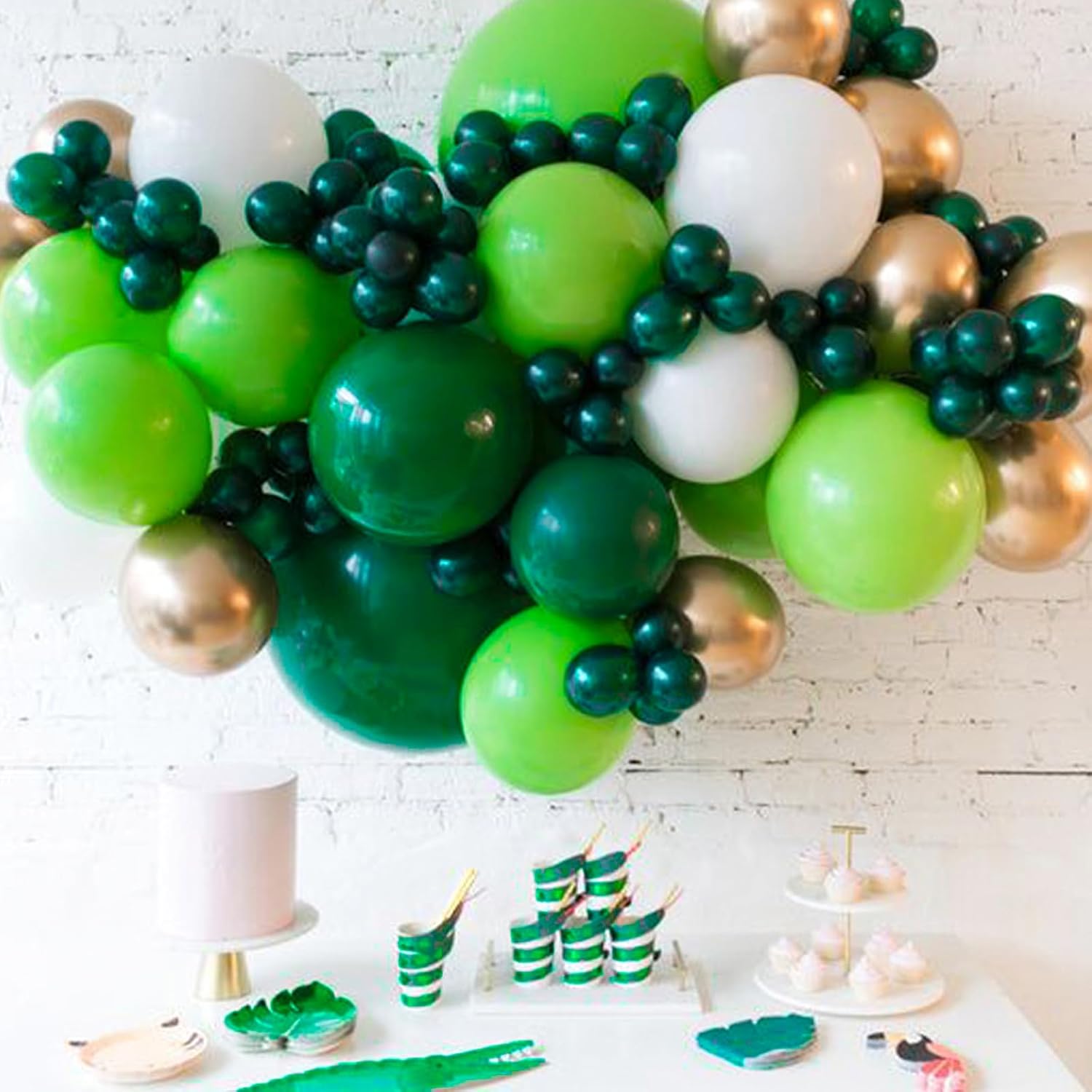 Thumbnail 6 de PartyWoo Dark Green Balloons 145pcs Balloon Kit ๐