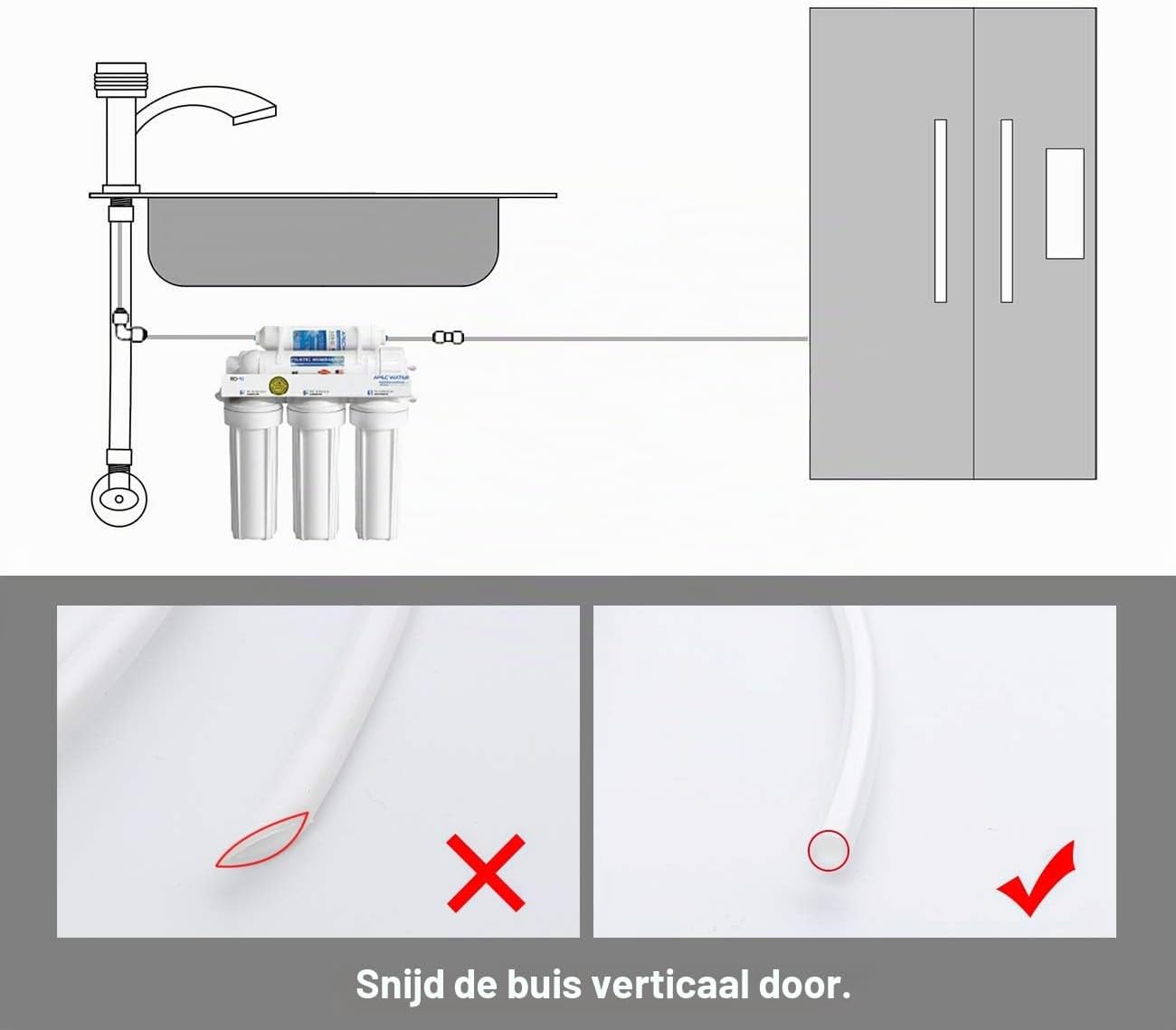 Detalle 2 de ilauke 15 m koelkastslang 6,35 mm met aansluitset voor watertoevoer