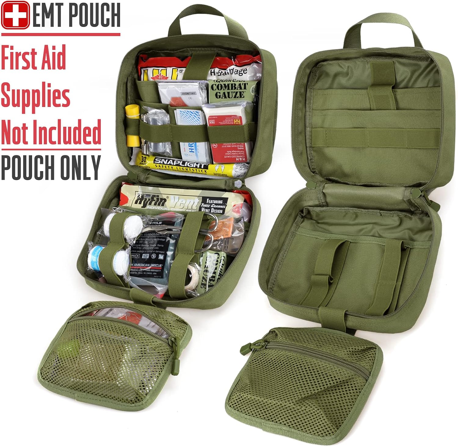 Detalle de LIVANS Tactical Molle メディカルポーチ 空ポーチ・クイックリリース・ヘッドレスト取付対応