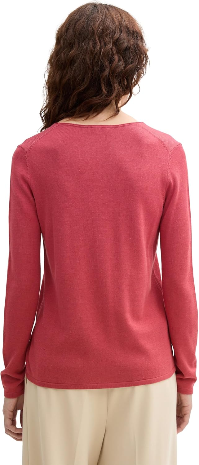 Thumbnail 1 de TOM TAILOR Damen-Strickpullover mit V-Ausschnitt (langarm)
