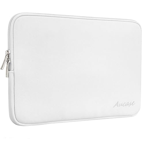 Detalle de Aucase Funda Portátil 13‑14" Impermeable en Cuero — Compatible con MacBook Pro 14"/Air 13" y más