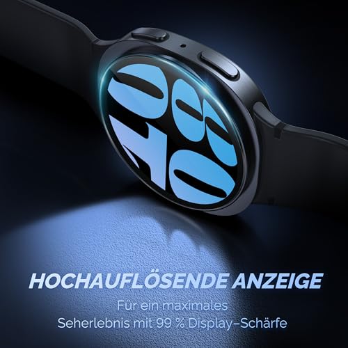 Detalle 2 de Misxi 5 Stück Schutzfolie 44mm für Samsung Galaxy Watch 9/8 – Hochtransparent, 9H Kor und passgenau