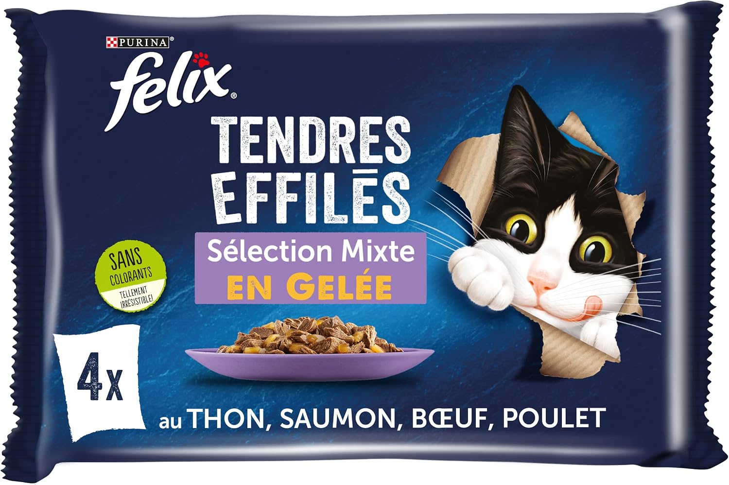 Thumbnail 6 de FELIX Tendres Effilés en gelée 80x85g 🐱