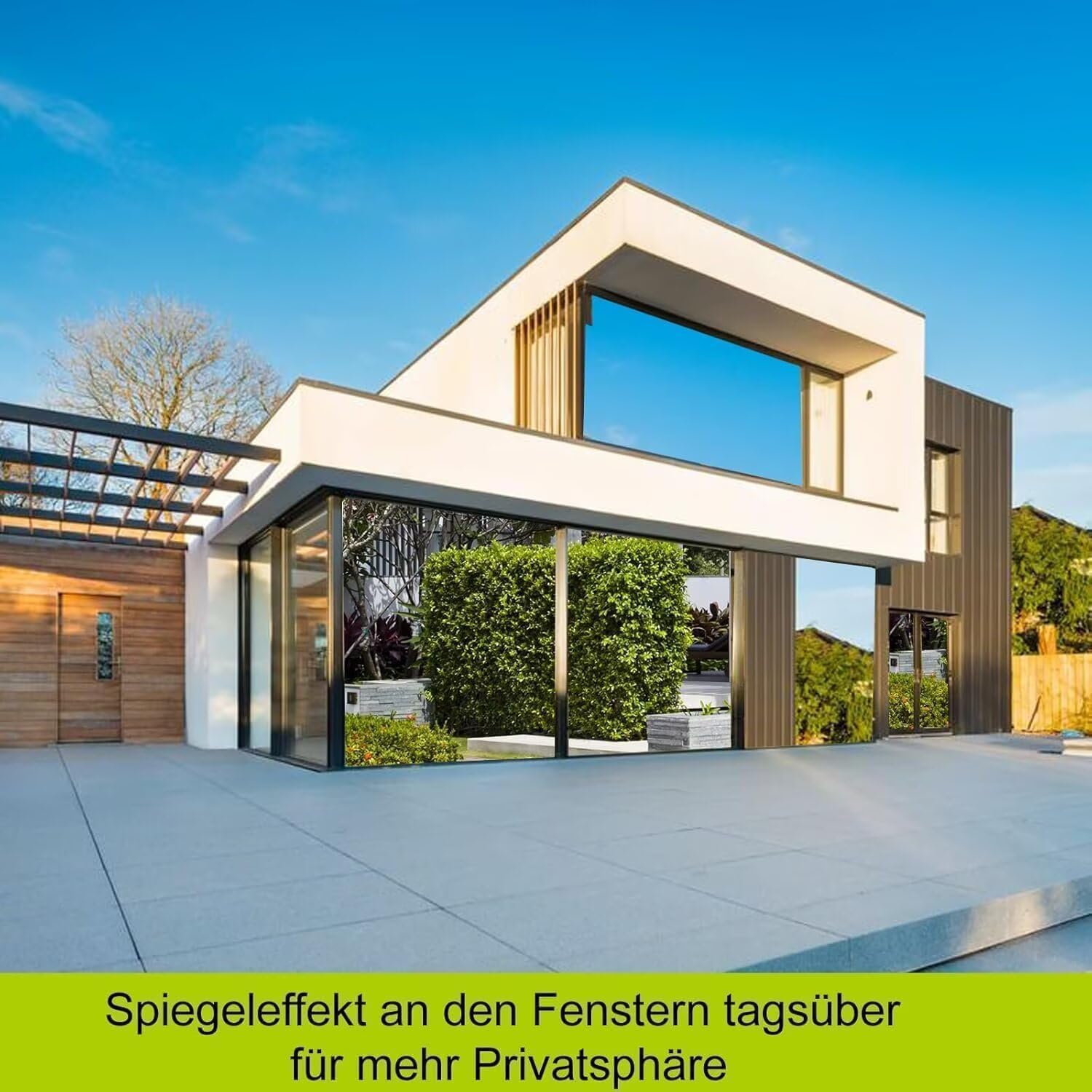 Thumbnail 1 de (44,5 x 200 cm) Fensterfolie Sonnenschutz mit Spiegelfunktion – einseitig blickdicht, UV-Schutz innen oder außen
