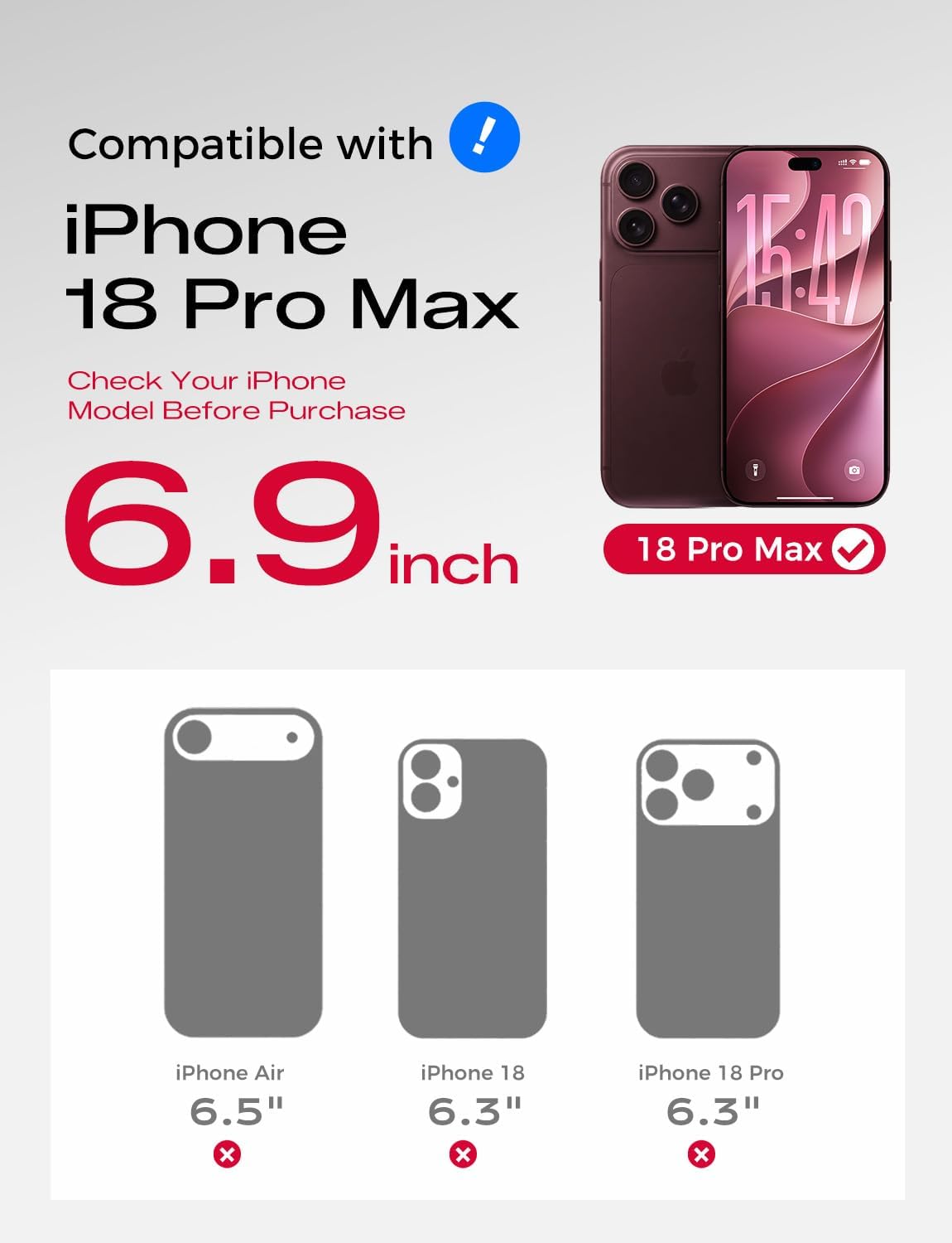 Detalle 2 de MAGIC JOHN 3rd Gen iPhone 18 Pro Max 6.9-Inch Screen Protector, Anti-Glare 9H Glass, 2-Pack