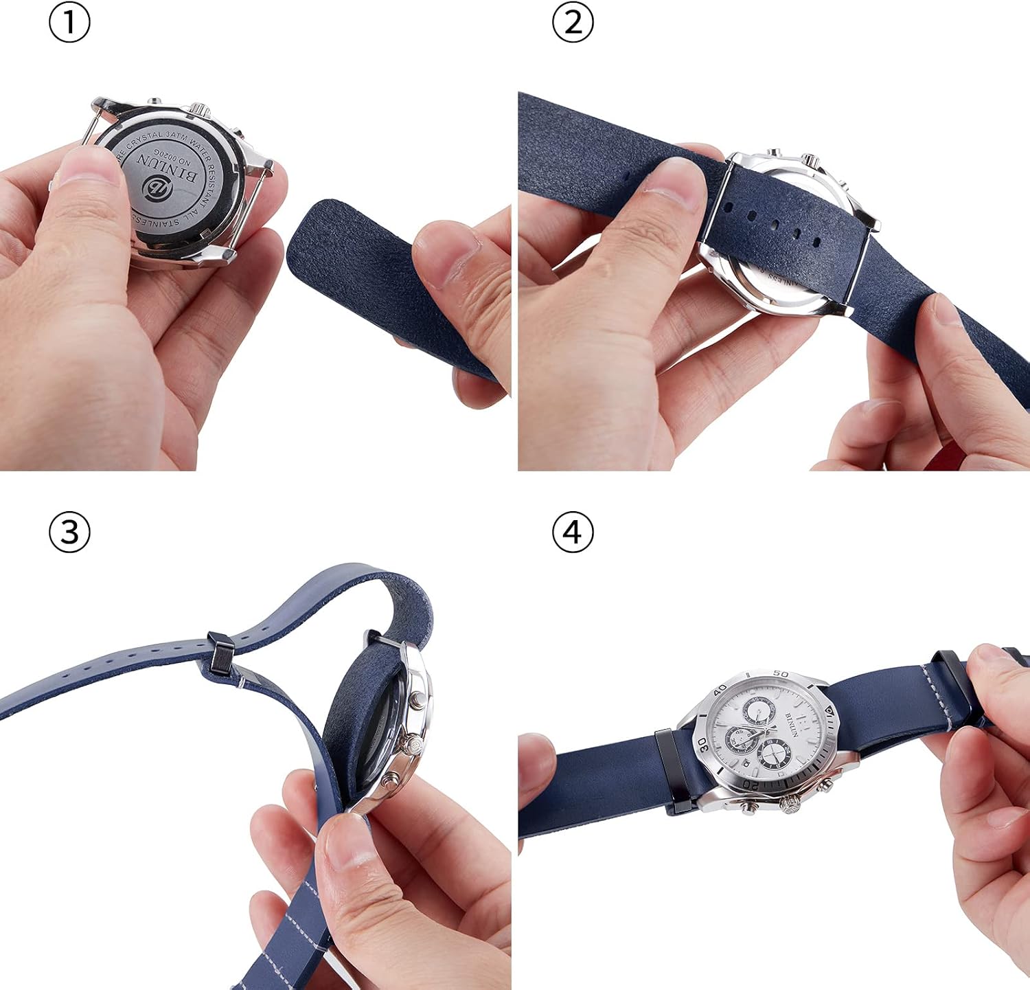 Detalle 2 de BINLUN Cinturini Pelle 18–24mm Orologi