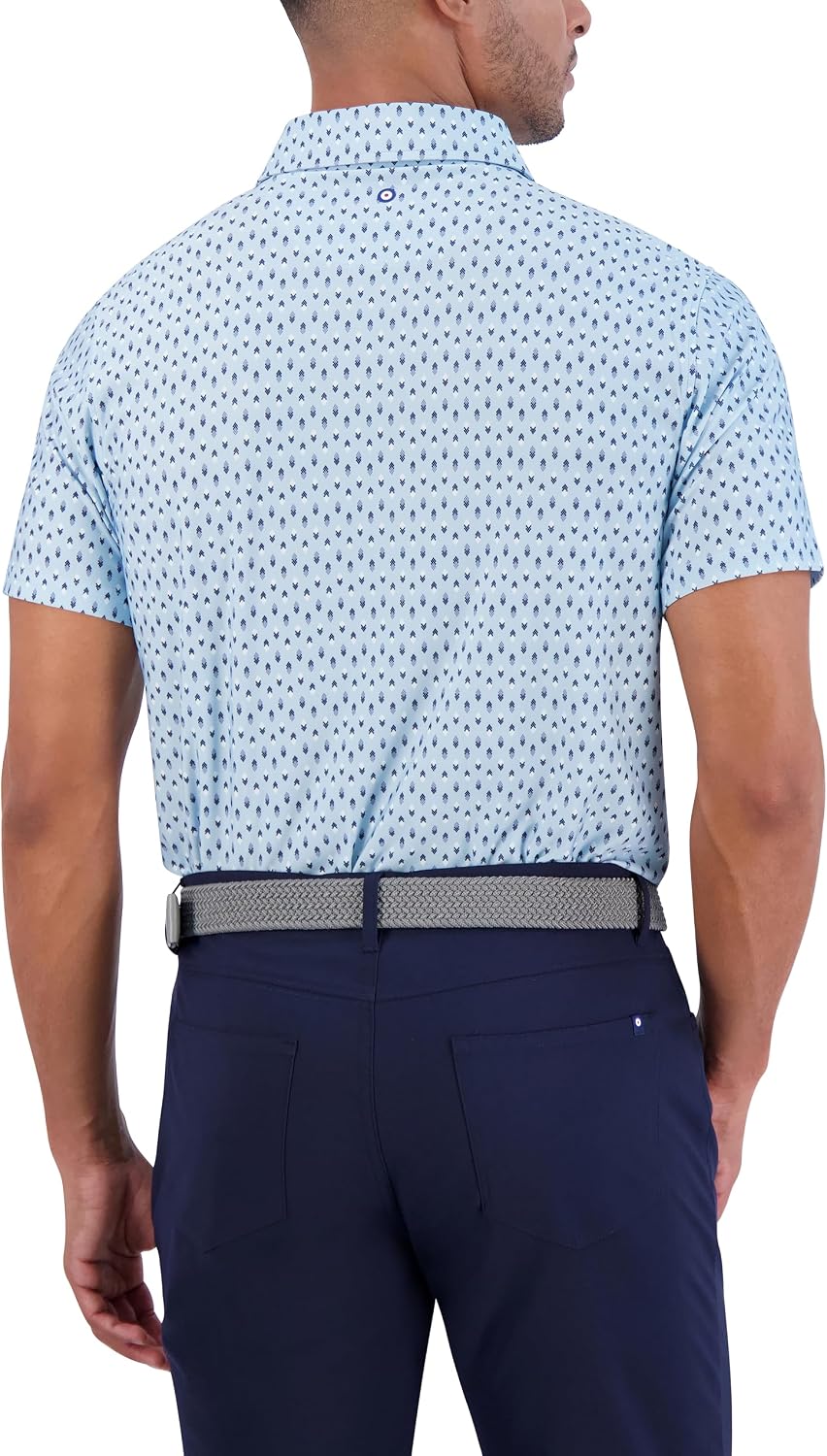 Detalle 2 de Ben Sherman Men's Short Sleeve Printed Tech Sport Polo Top
