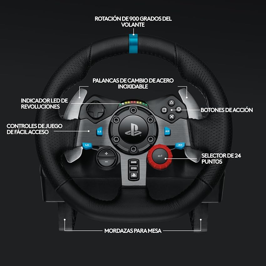 Thumbnail 5 de Logitech G29: Volante de Carreras con Pedales y Force Feedback