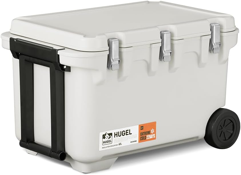 Detalle de アイリスオーヤマ HUGEL VITC20A・VITC40A 真空断熱クーラーボックス 60L・キャスター付き