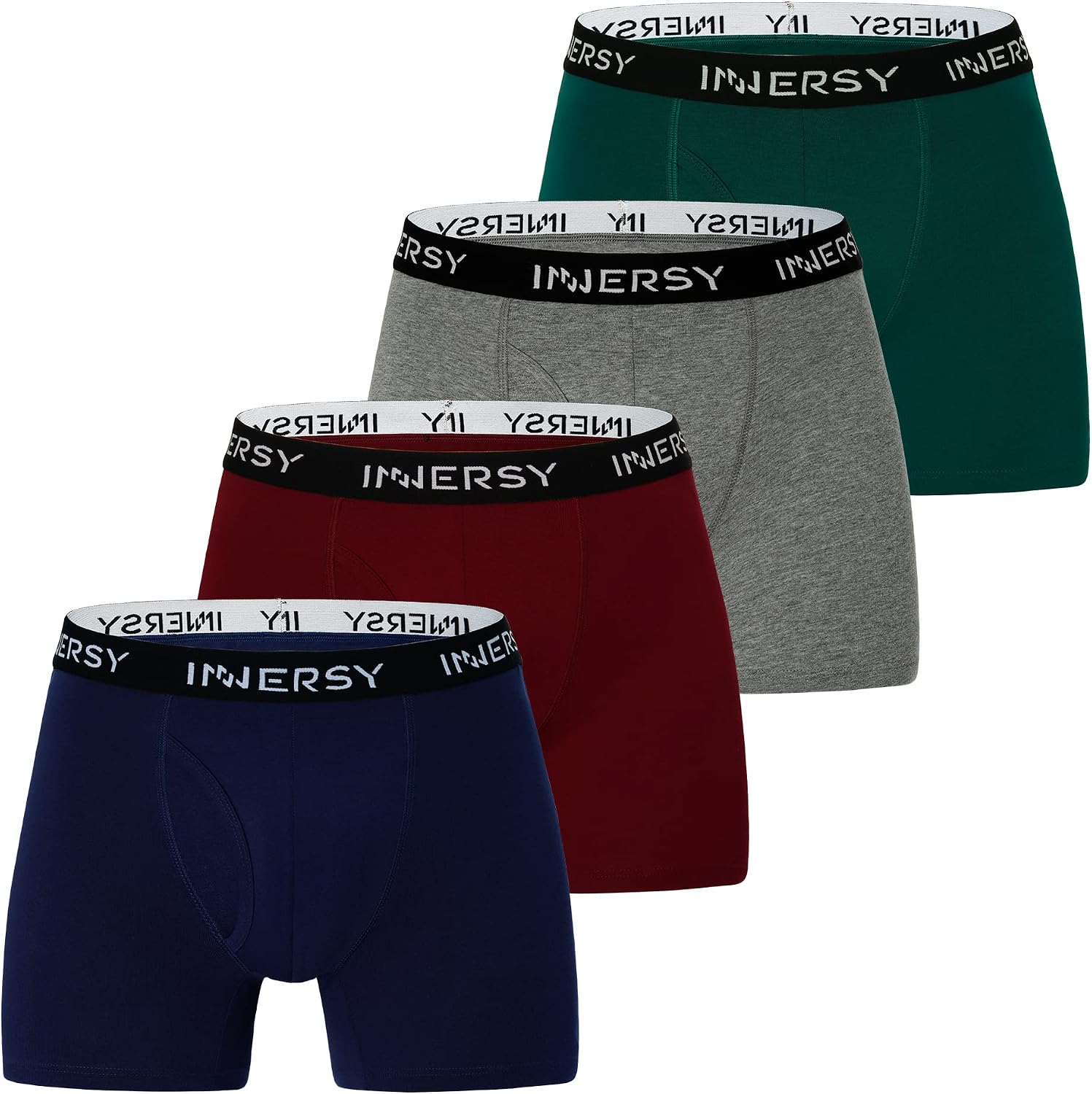 Detalle de INNERSY Mens Boxers Shorts Multipack Cotton Underpants with Fly – Pack of 4