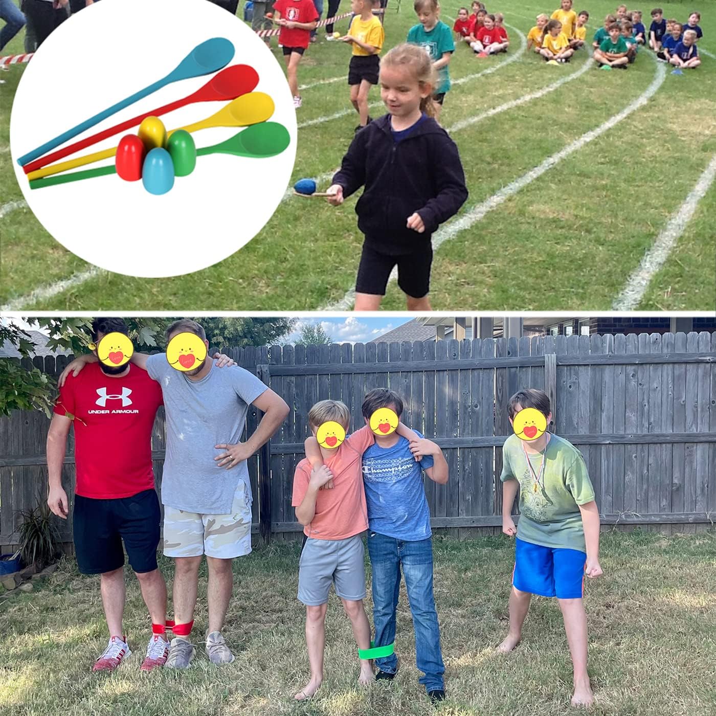 Detalle de CWLAKON Sports Day Kit: 24-Piece Outdoor Family Yard Games Set