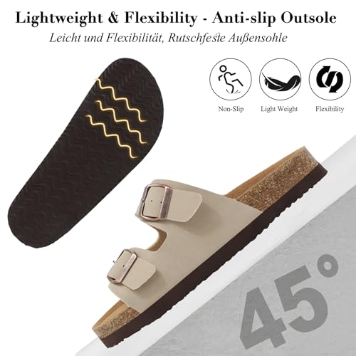 Thumbnail 3 de Chetoria Sandales et Mules Féminin/Homme avec Boucles Réglables Gris 39EU