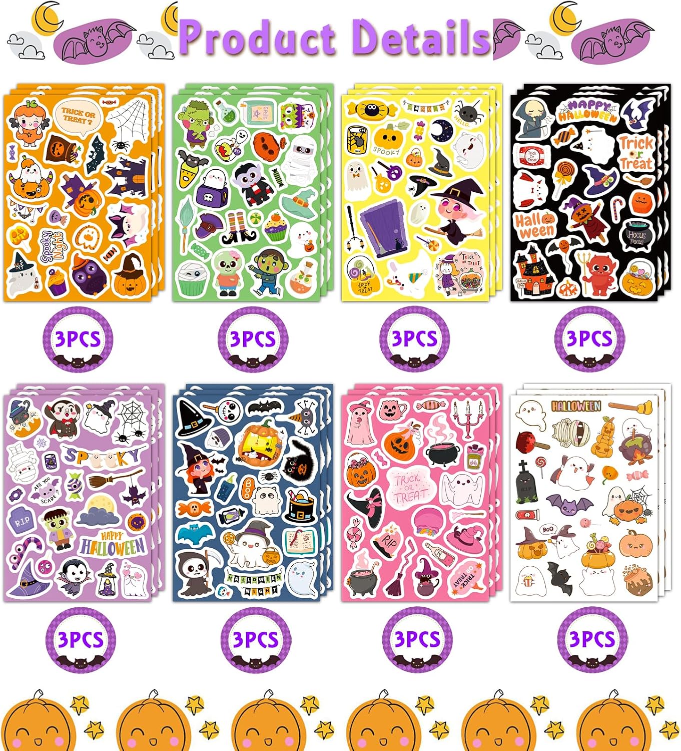 Detalle de Halloween Stickers, 24 Sheets